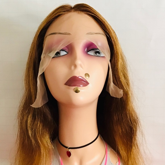 Two-Tone Wig Brazilian Remy 20inch Lace Frontal Human Hair 180Density - Picture 6 of 9